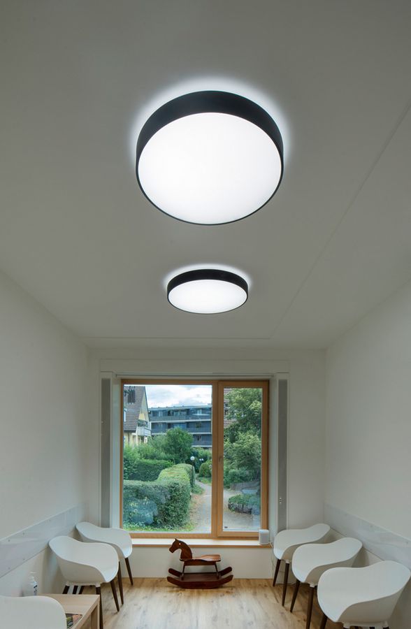 LED-Deckenleuchte SLV MEDO 90 79W 9350lm 927/930/940 IP50 DIM Ø900mm schwarz