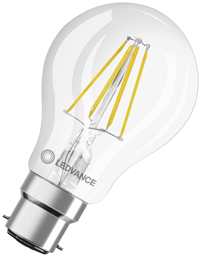 Lampe LED LEDVANCE CLAS A B22d 4W 470lm 2700K Ø60×104mm type A clair
