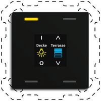 EB-Bediengerät KNX MDT BE-TAS600416.01 4T/4B Display schwarz matt
