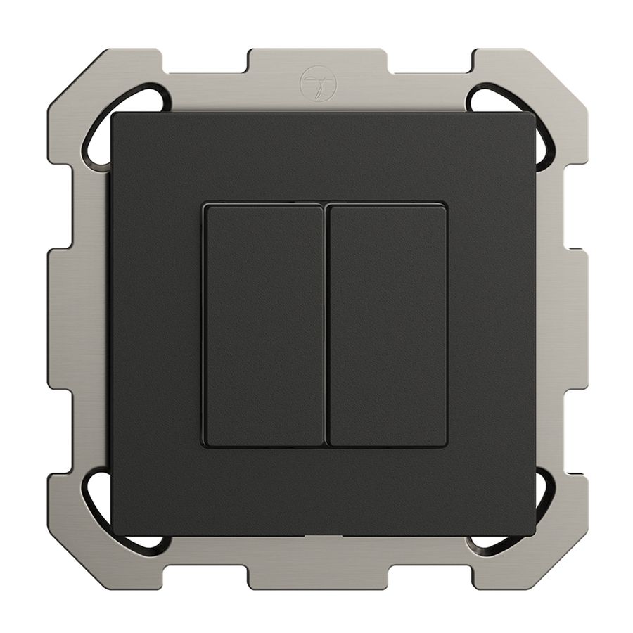 UP-Druckschalter 2K/2T Edue Wiser schwarz