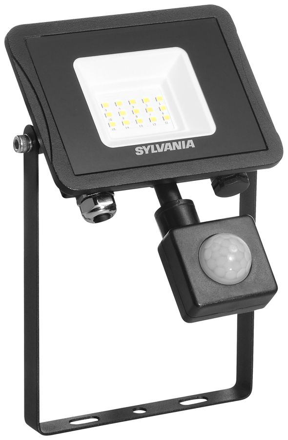 Projecteur LED Sylvania SylFlood PIR 10.5W 1000lm 840 IP65 110° 190×125mm noir