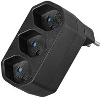 Mehrfachstecker LINE 3×T13 drehbar 320° 10A 230V IP20 schwarz