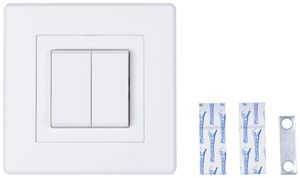 AP-Wandsender Omnio Doppeltaste ohne Beschriftung 4 Kanäle ws