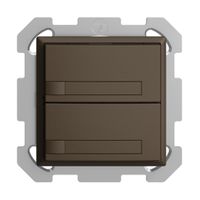 UP-KNX-Taster RGB EDUE, 250mW, o.LED, m.Papiereinlage, 2×Taste, 1×Tastenb., cof