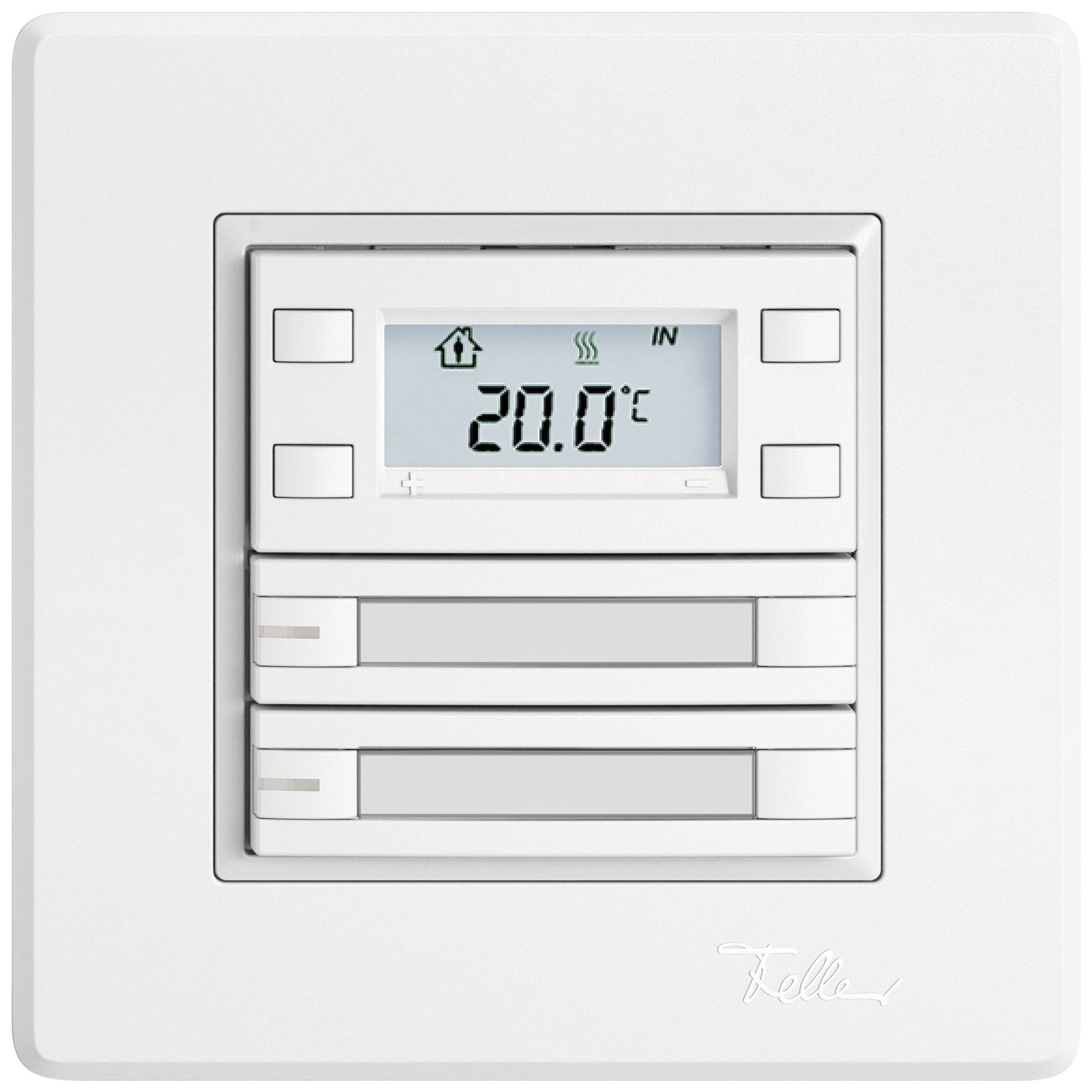 UP-RTH-Taster EDIZIO.liv SNAPFIX® m.RGB-LED Pap.2×Taste 2-Tbed.ws