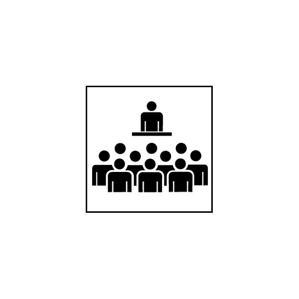 Folie Symbol 'Konferenzraum' EDIZIOdue schwarz 42×42 für Lampe LED