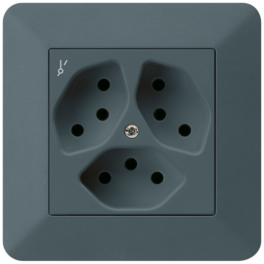 UP-Steckdose kallysto.trend 3×T13/1S anthrazit