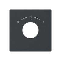Kit frontale per contatto rotativo a chiave 60×60mm kallysto 1>0<2 nero
