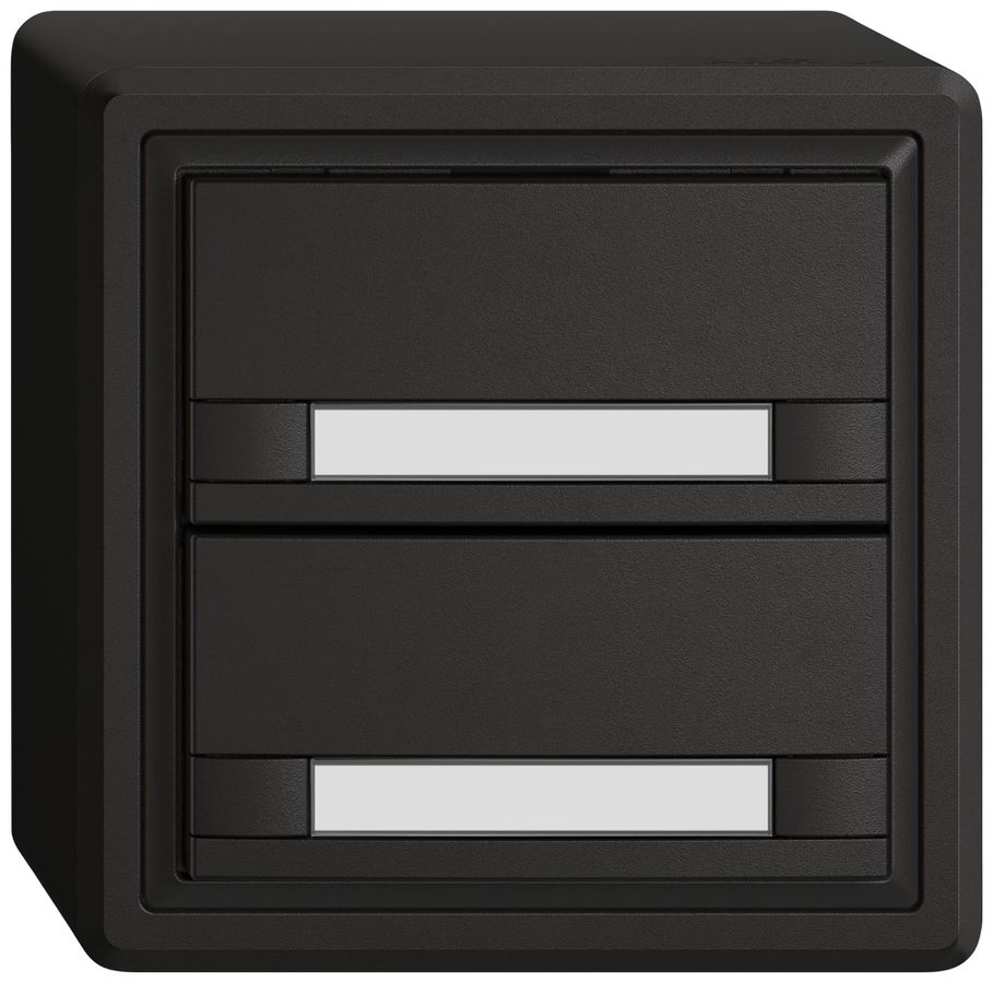 Pulsante KNX RGB AP EDIZIO.liv SNAPFIX® sensore temp.s.LED targ.2× com.2T ne