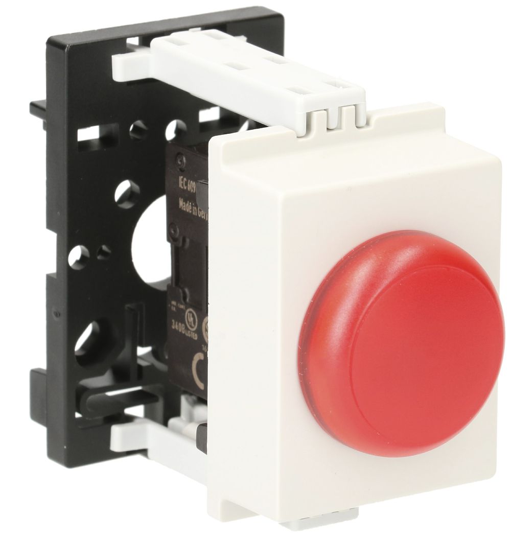 REG-Signallampe K&N, 24VAC/DC, 2TE, Kalotte rot