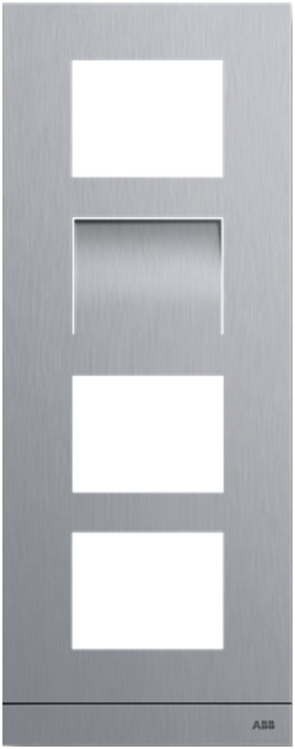 Abdeckrahmen Video ABB-Welcome, für 1/4 (4 Module), Ed-St gebürstet