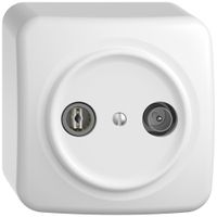 AP-Antennendose TV-R STANDARDdue SNAPFIX® Durchgangsdose 23dB ws