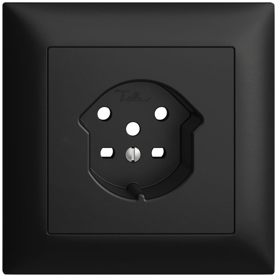 UP-Frontset EDIZIOdue schwarz 88×88mm 1×T15