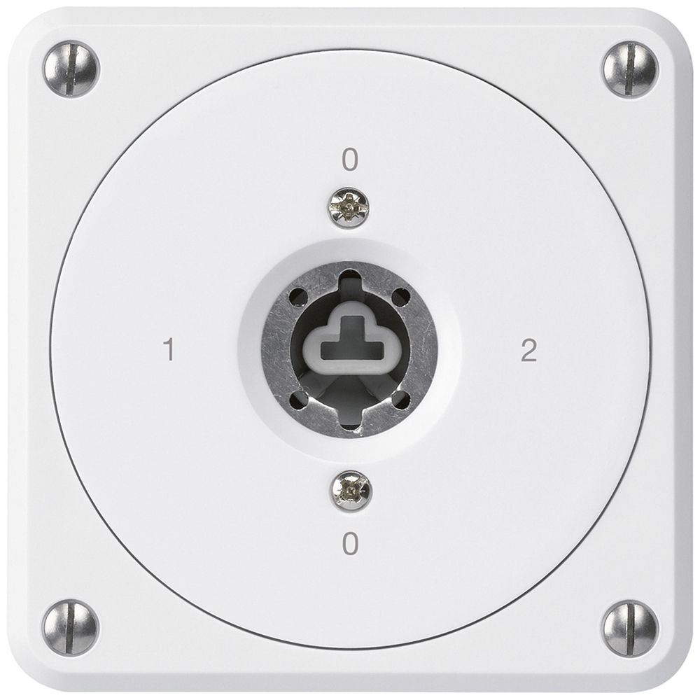 Interrupteur à clé ENC robusto sans clapet sans cylindre 2/1P blanc combinaison