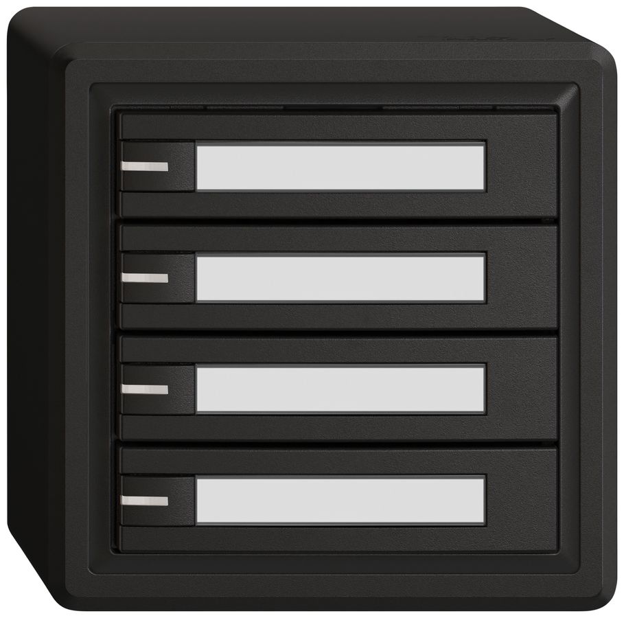 AP-Universaltaster EDIZIO.liv UNI SNAPFIX® m.LED RGB 4× 1-Tbed.Pap.sz