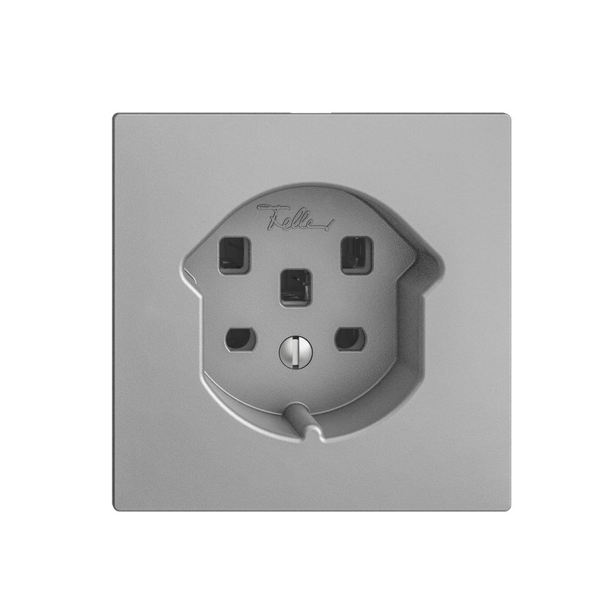 Steckdose EDIZIOdue T25 16A silver, mit Steckklemmen