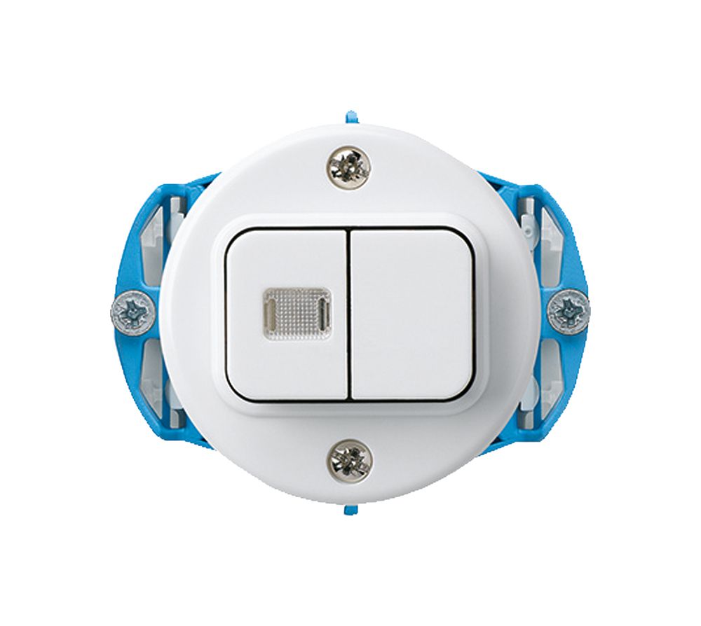 Einsatz zu UP-Leuchtdruckschalter basico 1/3+3/1L weiss 1 Linse