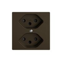 Steckdose EDIZIO.liv SNAPFIX® 2×T13 mit Shutter br