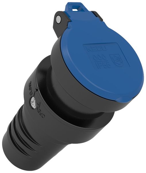 Kupplungssteckdose ELBRO T23 IP55 Gummi schwarz