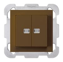 Pulsante luminoso INC kallysto 2×AR/1P con 2 lenti marrone