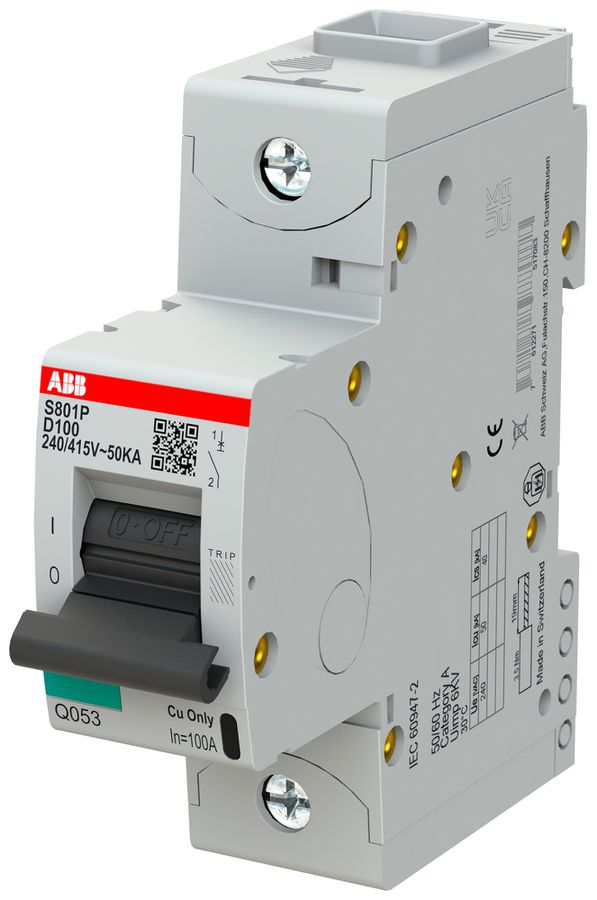 Disgiuntore ABB S801P-D100 1P 230V D-100A 50kA 1.5UM