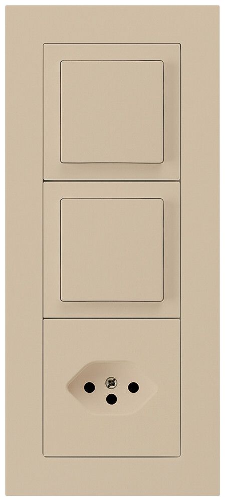 UP-Kombination kallysto.pro Gr.I-I-I vertikal 2×Schalter S3+Typ 13 beige