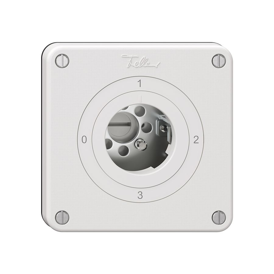 Interrupteur rotatif NEVO, 5/2L, sans cylindre, KS, 0-1-2-3, blanc