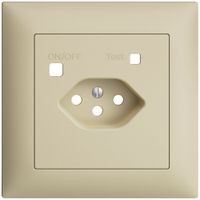 Frontset EDIZIOdue zu FI-Steckdose FMI, T13, vanille