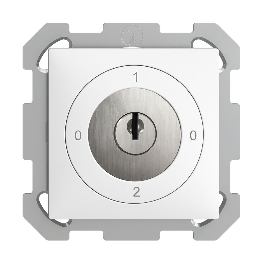 Interrupteur rotatif ENC EDIZIOdue 2/1P blanc, avec serrure de sûreté