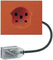 FLF-Steckdose HA Typ 25 mit Steckklemmen mit Flachkabel-Adapter Technofil orange