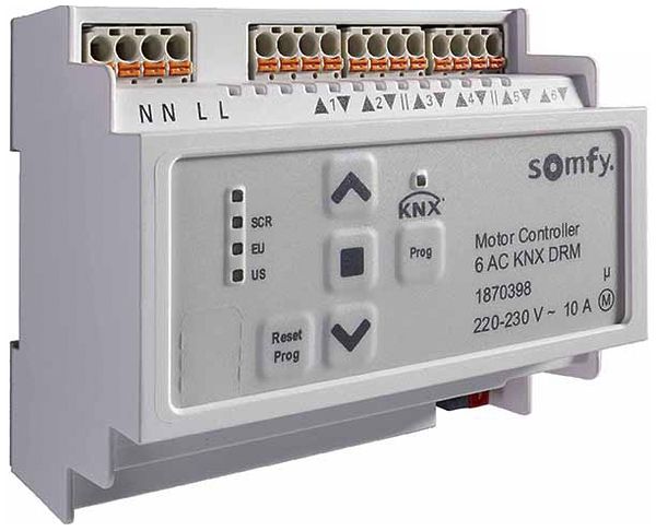 Actionneur de jalousie AMD Somfy animeo KNX 6 AC MotorController DRM 230V