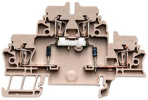 Bauelement-Reihenklemme Weidmüller ZDK 2.5/D/4 Zugfeder 2.5mm² Diode TS35 beige