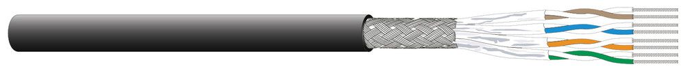 Datenkabel Dätwyler CU 7702 4P S/FTP CAT7 AWG26 FRNC/LSZH Dca schwarz