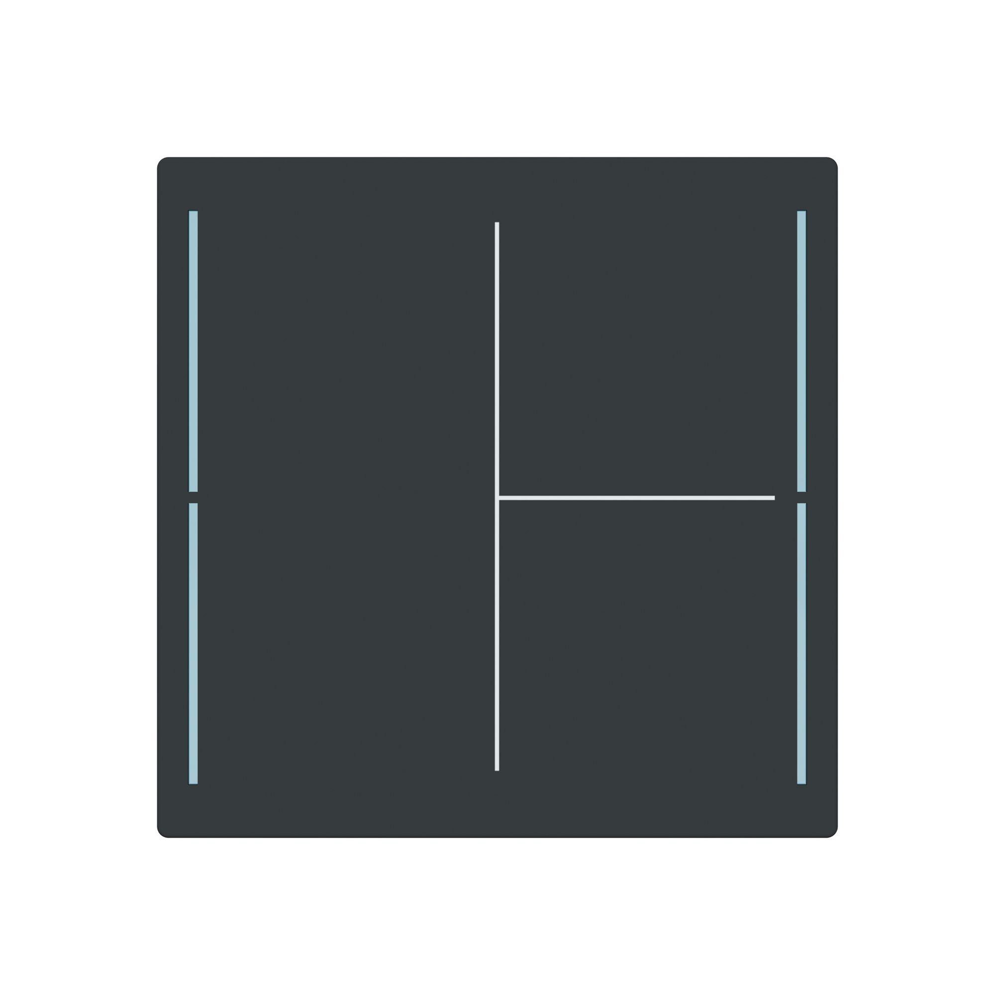 Tasterabdeckung ABB SIDUS touch 3-fach anthrazit