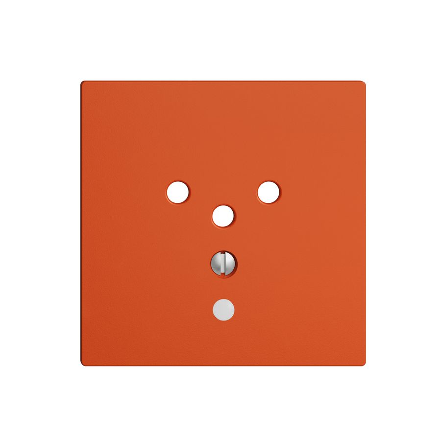 Plaque frontale EDIZIOdue T12 orange 60×60mm, lentille, pour prise