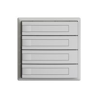 KNX-Taster RGB EDUE, 250mW, o.LED, m.Papiereinlage, 4×Taste, 1×Tastenb., hgu