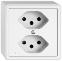AP-Steckdose EDIZIO.liv SNAPFIX® 2×T13 1×S ws