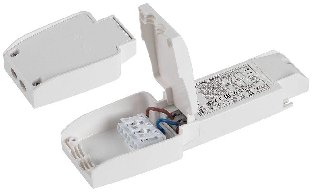 Décharge de traction SLV borne 3 pôles 89×58×23mm en matière synthétique blanc