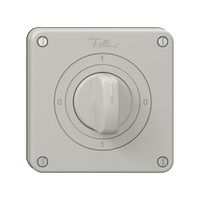 Drehschalter NEVO N.CO 0/1L, mit Drehgriff, KS, 0-1-0-1, lichtgrau