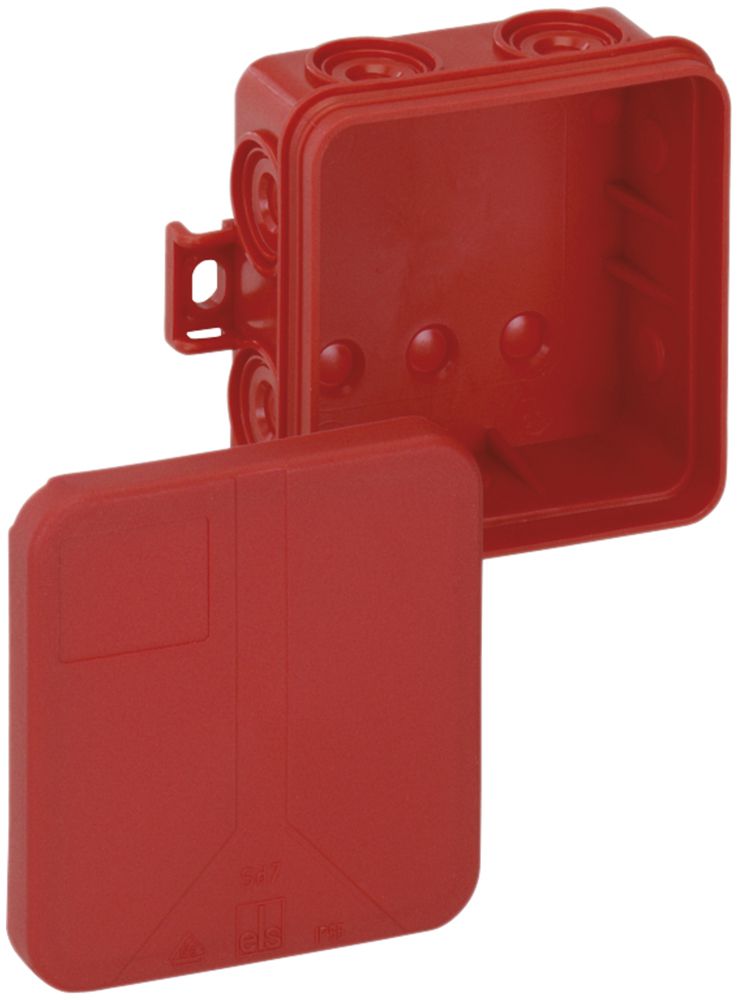 AP-Abzweigdose Sd 7 SB-L, leer 75×75×37mm, IP55, rot