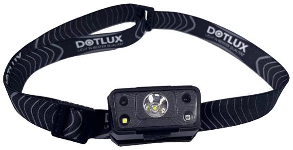 LED-Stirnlampe DOTLUX 10…215lm IP54 Akku USB-micro 60mm Kunststoff schwarz