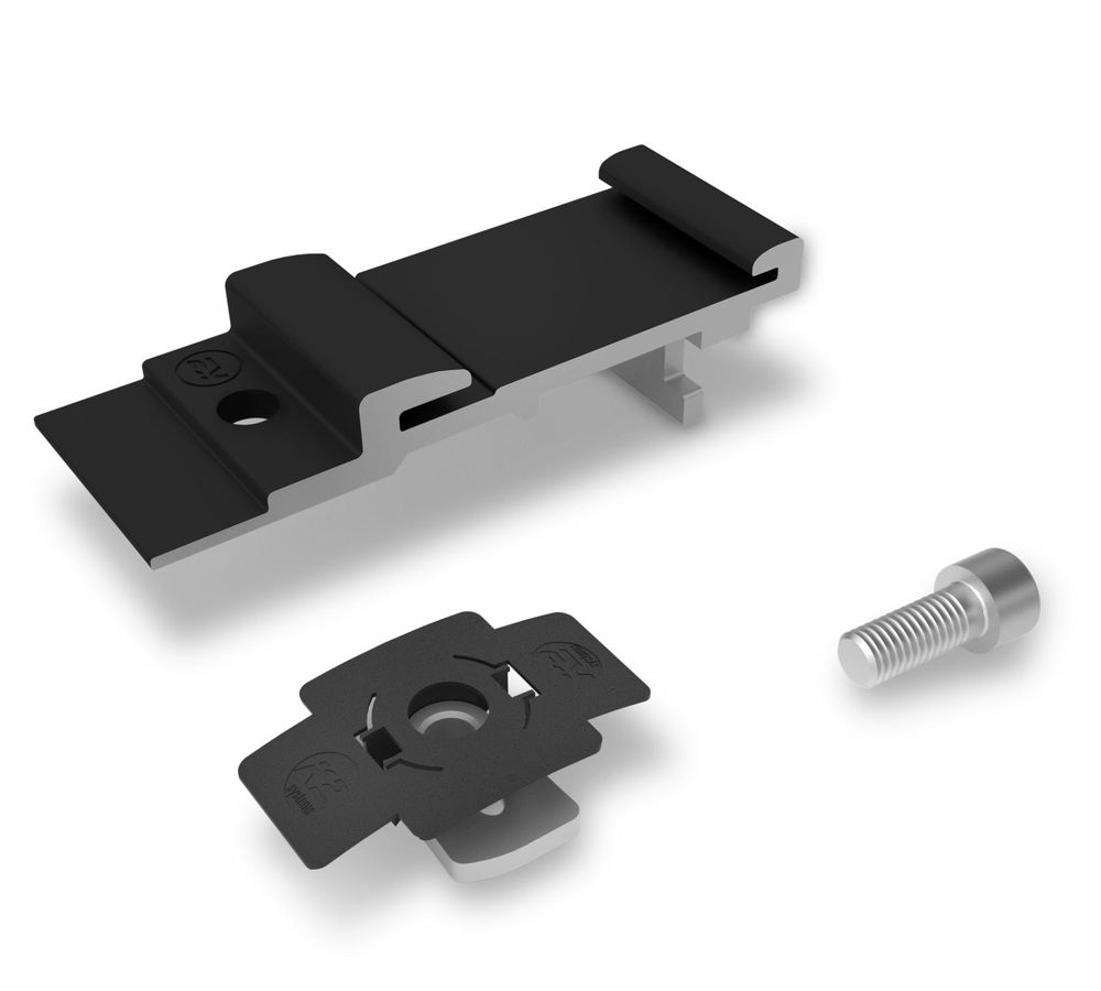 K2 InsertionRail 2.0 CrossConnector-T Set, schwarz eloxiert