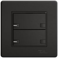 UP-KNX-Taster RGB EDIZIO.liv SNAPFIX® Temperaturfüh.RGB-LED 2×T 2-Tbed.sz