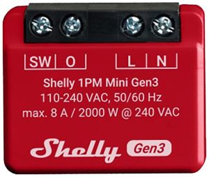 EB-RF-Schaltaktor Shelly 1PM Mini Gen3 Bt/Wi-Fi 1-Kan 110…240V