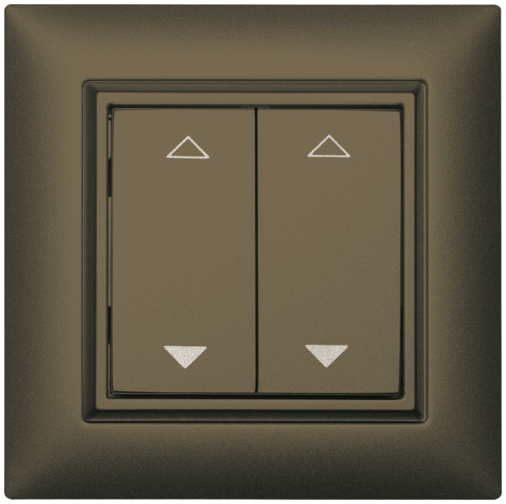 Pulsante RF AP ALADIN EnOcean EDIZIOdue, 2-volte, marrone, V/Λ