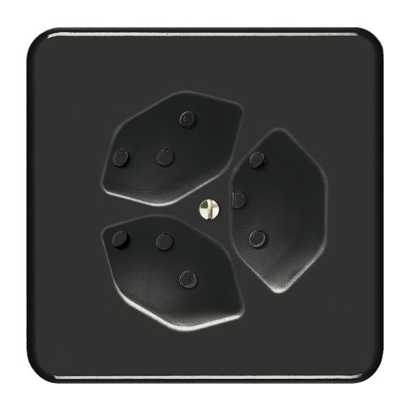 UP-Steckdose FH 3×T13/3S schwarz