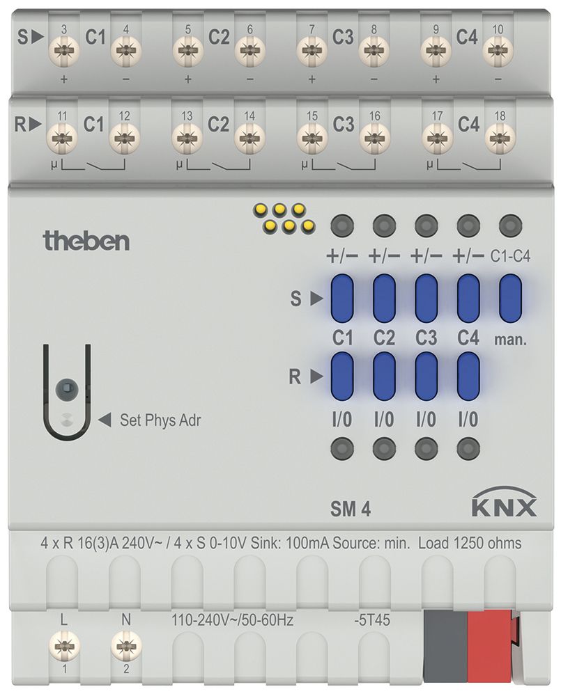 REG-KNX-Schaltaktor Theben SM 4 KNX