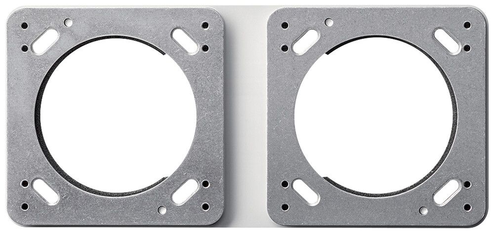 UP-Montageplatte robusto 2×1, für Rauputz, aluminium