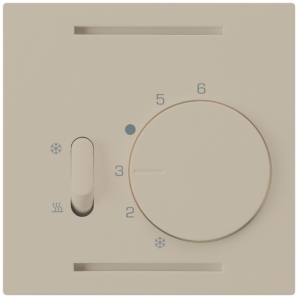 Thermostat Hager kallysto A, mit Schalter Heizen/Kühlen, beige