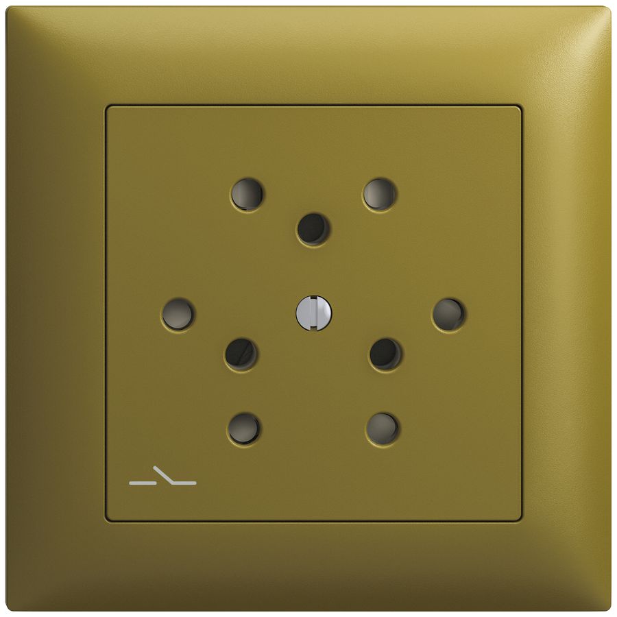 Kit frontale EDIZIOdue olive 88×88mm 3×T12/1 con shutter